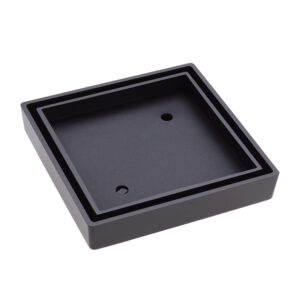 Square Tile Bed Floor Waste, 75mm Outlet, Matte Black