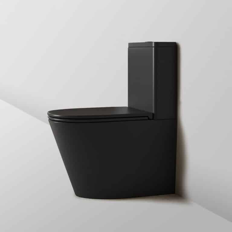 Mercio Oasis Rimless Back To Wall Matte Black Toilet Suite