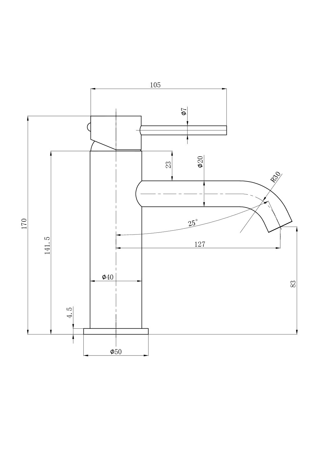 Ovia Milan Basin Mixer