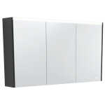 1200 LED Mirror Cabinet with Satin Black Side Panels