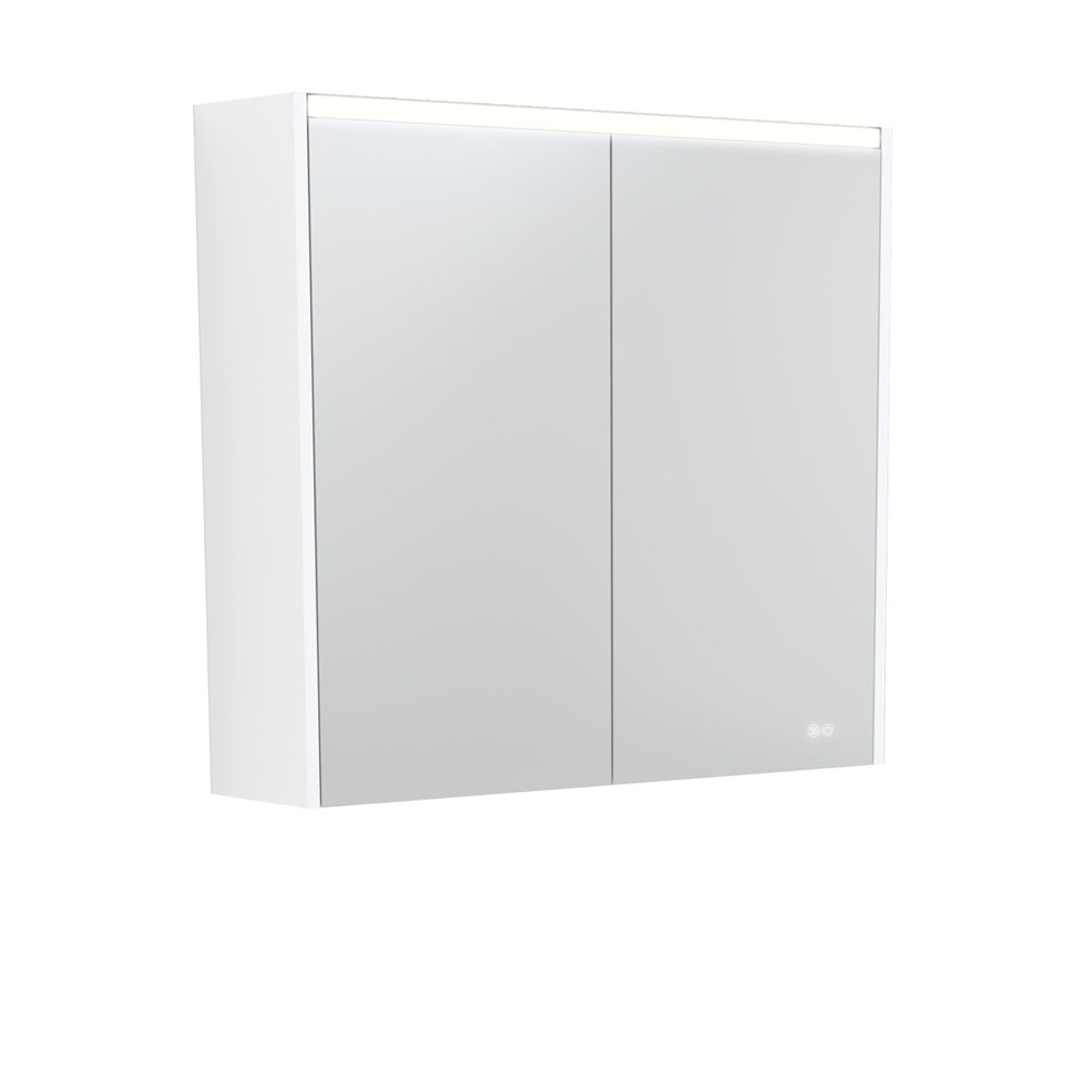 750 LED Mirror Cabinet with Gloss White Side Panels
