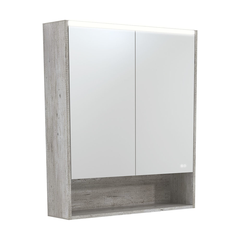 750 LED Mirror Cabinet with Display Shelf, Industrial