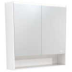 900 LED Mirror Cabinet with Display Shelf, Gloss White