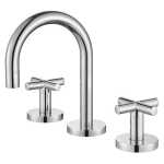 Modern National Cross Handle Ryker Basin Set 1/4 Turn Chrome