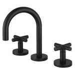 Modern National Cross Handle Ryker Basin Set 1/4 Turn Matte Black