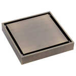 Square Tile 2-in-1 Floor Waste, 88mm Outlet, Antique Brass