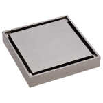 Square Tile 2-in-1 Floor Waste, 88mm Outlet, Brushed Nickel