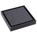 Square Tile 2-in-1 Floor Waste, 88mm Outlet, Matte Black