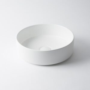 Ovia Claya 300mm Mini Round Matte White Basin Counter Top