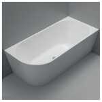 Ovia 1400mm Right Hand Corner Bath Tub Gloss White No Overflow