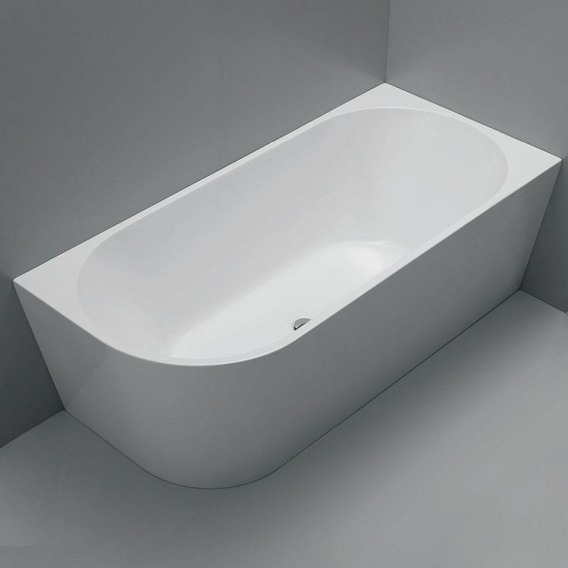 Ovia Matte White 1500mm Right Hand Corner Bath Tub No Overflow