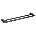 Cora Double Towel Rail 600mm Matte Black