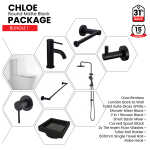 Chloe Round Matte Black Bathroom Package