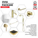 Ovia Round Brushed Gold Bathroom Package