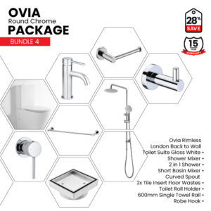 Ovia Round Chrome Bathroom Package