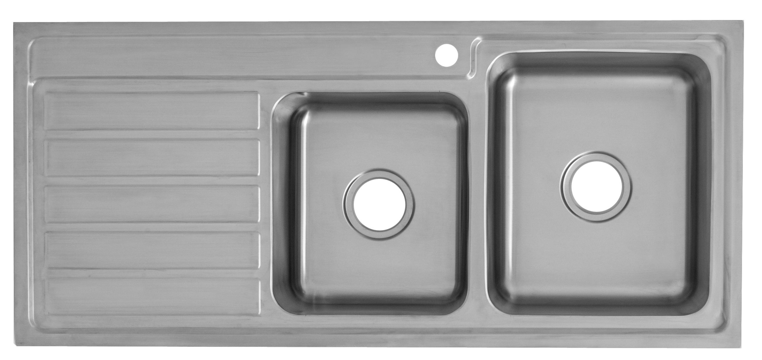Ikon Seto 1160 x 500 Right Hand Bowl 1 & 3/4 Bowl Stainless Steel Sink