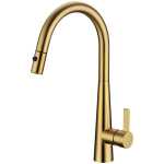 Otus Lux Pull Out Kitchen Mixer Brushed Gold