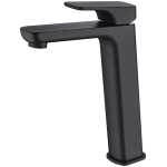 Eden Soft Square Tall Basin Mixer Matte Black