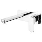 Eden Soft Square Wall Basin Mixer Chrome