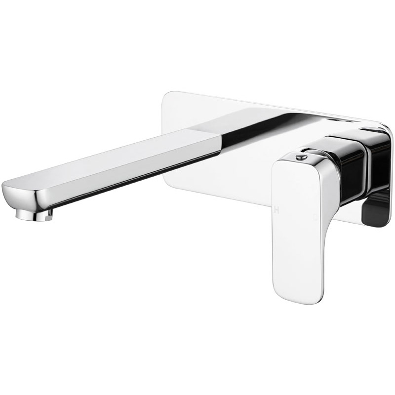 Eden Soft Square Wall Basin Mixer Chrome