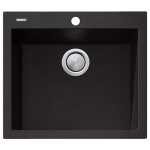 Santorini Black Large Bowl Topmount Sink