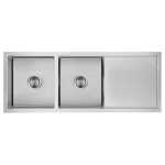 Eden 1160x450x208mm Double Bowl Stainless Steel Sink