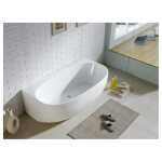 Ovia 1490mm Ethan Back to Wall Freestanding Bath 1490x840x560mm No Overflow