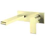 Nero Bianca Wall Basin Mixer Brushed Gold