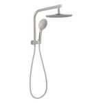 Nero Dolce Multifunction 2 in 1 Half Shower Rail Set with 250mm Shower Head - Brushed Nickel
