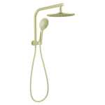 Nero Dolce Multifunction 2 in 1 Half Shower Rail Set with 250mm Shower Head -  Brushed Gold