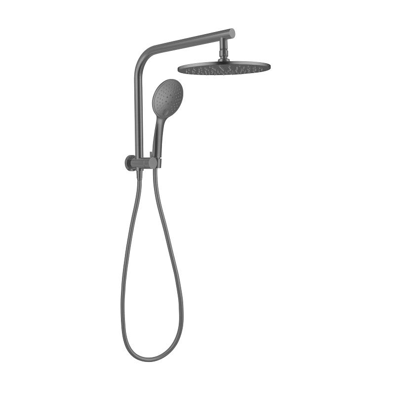 Nero Dolce Multifunction 2 in 1 Half Shower Rail Set with 250mm Shower Head - Gun Metal