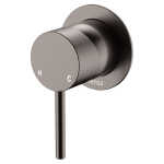 Kaya Wall Mixer, Gun Metal, Small Round Plate