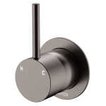 Kaya Up Wall Mixer, Gun Metal, Small Round Plate