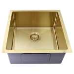 Modern National 450 x 450 x 200mm Handmade Gold Single Bowl Sink 1.2mm Stainless