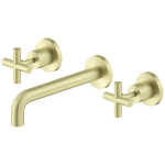 Nero X Plus Wall Basin Set 180mm Spout Brushed Gold