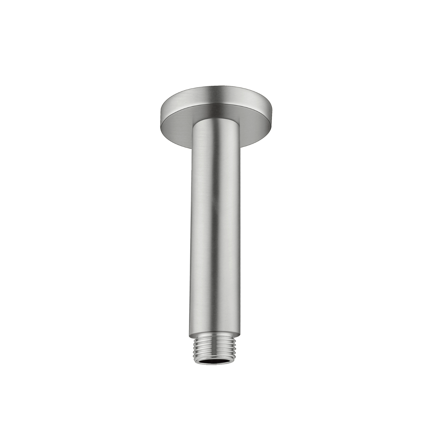 Nero Round  Ceiling Arm 100mm Brushed Nickel