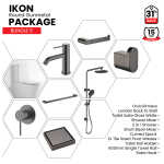 Ikon Round Gunmetal Bathroom Package