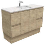 Sarah Bianco Marble Undermount 1200 Edge Scandi Oak Vanity on Kick