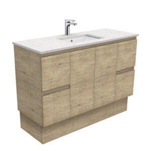 Sarah Bianco Marble Undermount 1200 Edge Scandi Oak Vanity on Kick