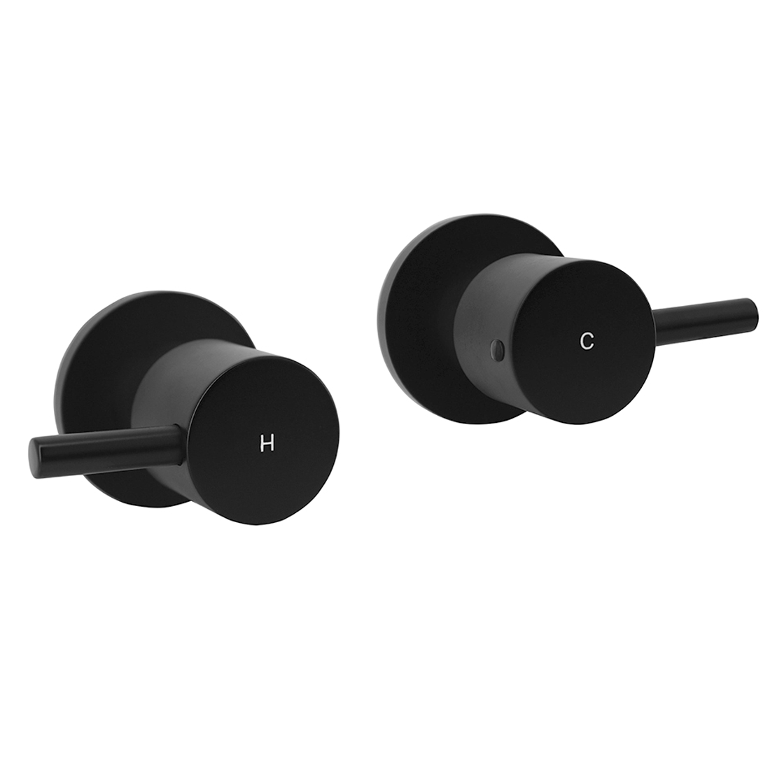 Ovia Black Round Pin National Wall Tap Assemblies