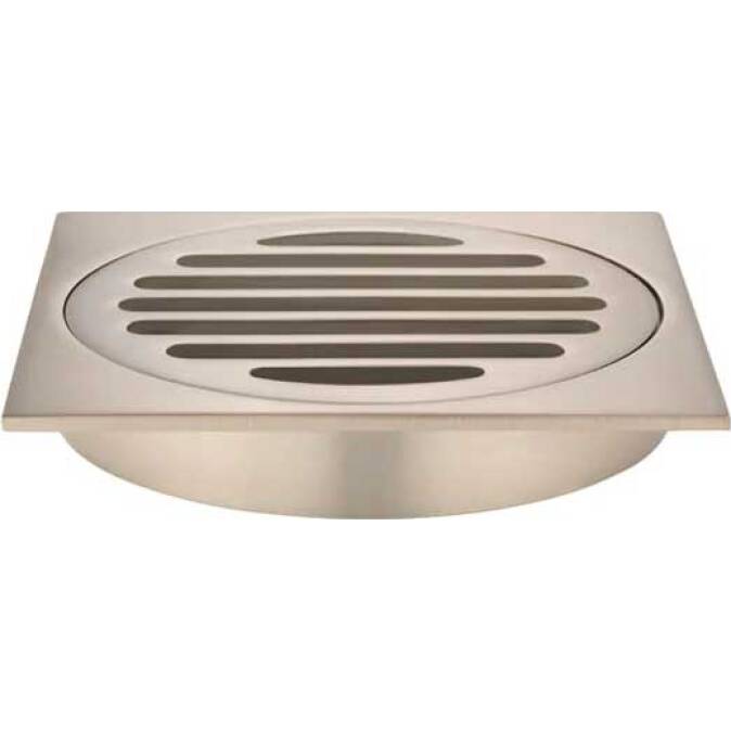 Meir-Square-Floor-Grate-Shower-Drain-100mm-Outlet-Champagne