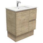 Sarah Crystal Pure Undermount 750 Edge Scandi Oak Vanity on Kick