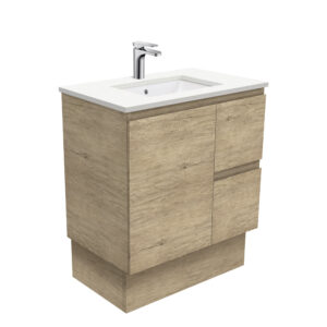 Sarah Crystal Pure Undermount 750 Edge Scandi Oak Vanity on Kick