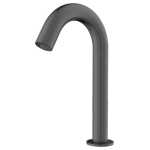 Nero Electronic Sensor Bench Basin Tap Curved Gooseneck  Gun Metal