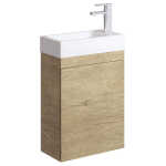 Fienza Edge 450 Ensuite Wall-Hung Vanity with Overflow, Scandi Oak