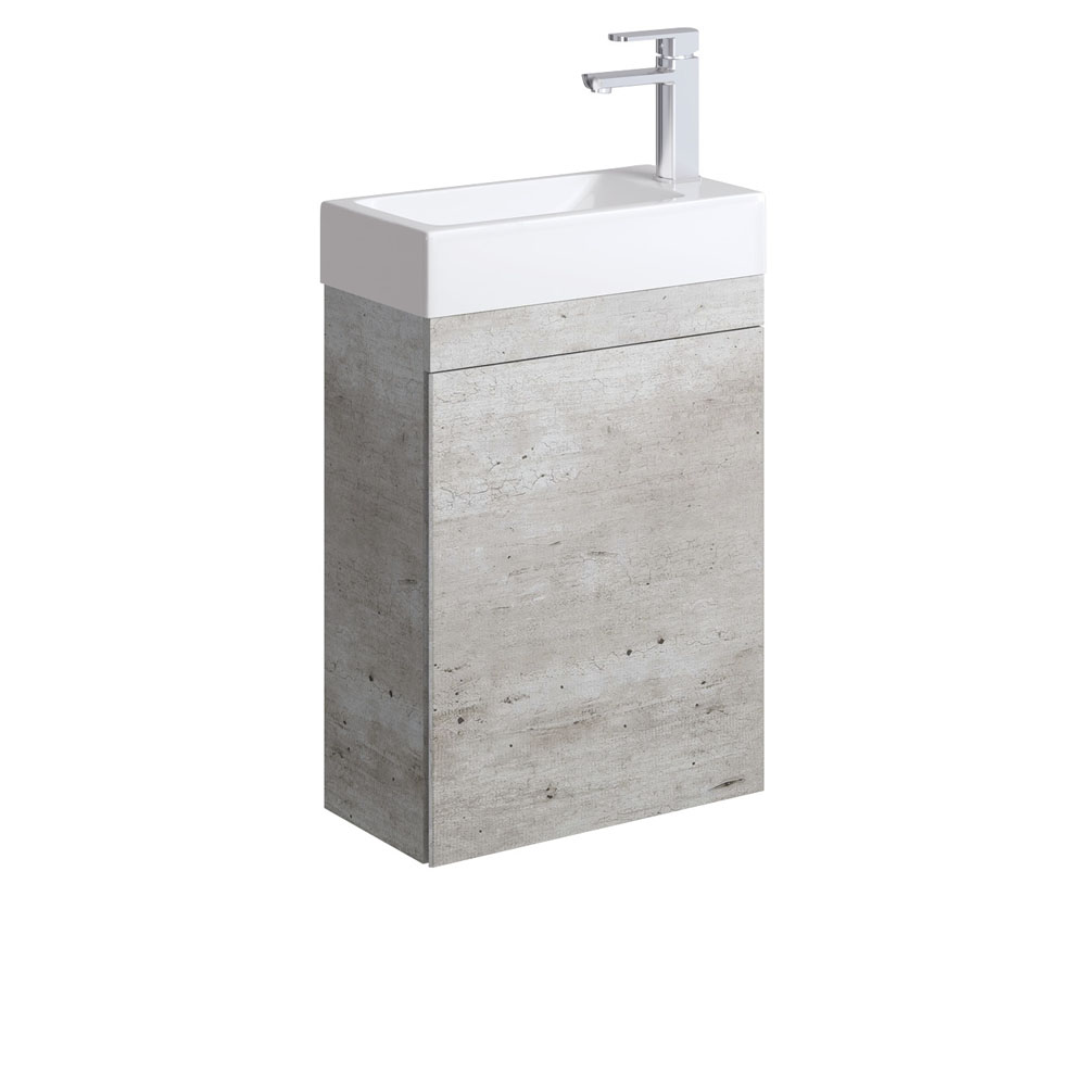 Fienza Edge 450 Ensuite Wall-Hung Vanity with Overflow, Industrial