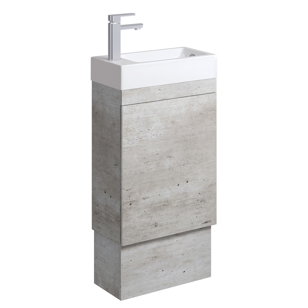 Fienza Edge 450 Ensuite Vanity on Kickboard with Overflow Industrial