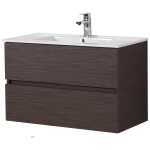 900mm Bathroom Wall Hung Vanity Stella Walnut