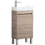 Evie PVC 450 Oak Mini Free Standing Vanity