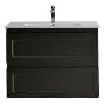 Matte Black Fremantle 600 Wall Hung Vanity